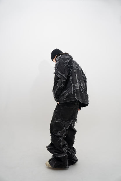 BACKR00MS VEINS DENIM JACKET