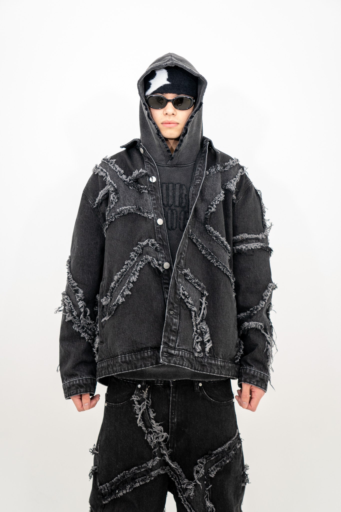 BACKR00MS VEINS DENIM JACKET