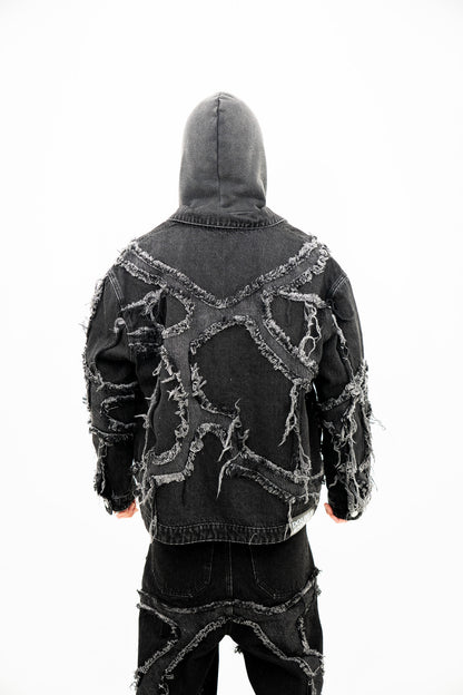 BACKR00MS VEINS DENIM JACKET