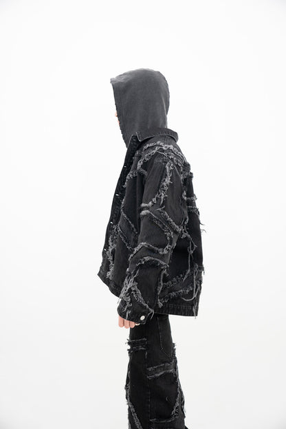 BACKR00MS VEINS DENIM JACKET